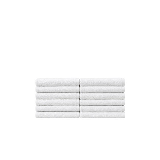 Toallas de salón blancas ultra premium Spa Basix, 12 unidades
