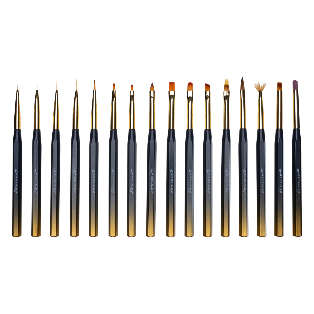 Americanails Pro-Series Nail Art Brush Collection 16ct