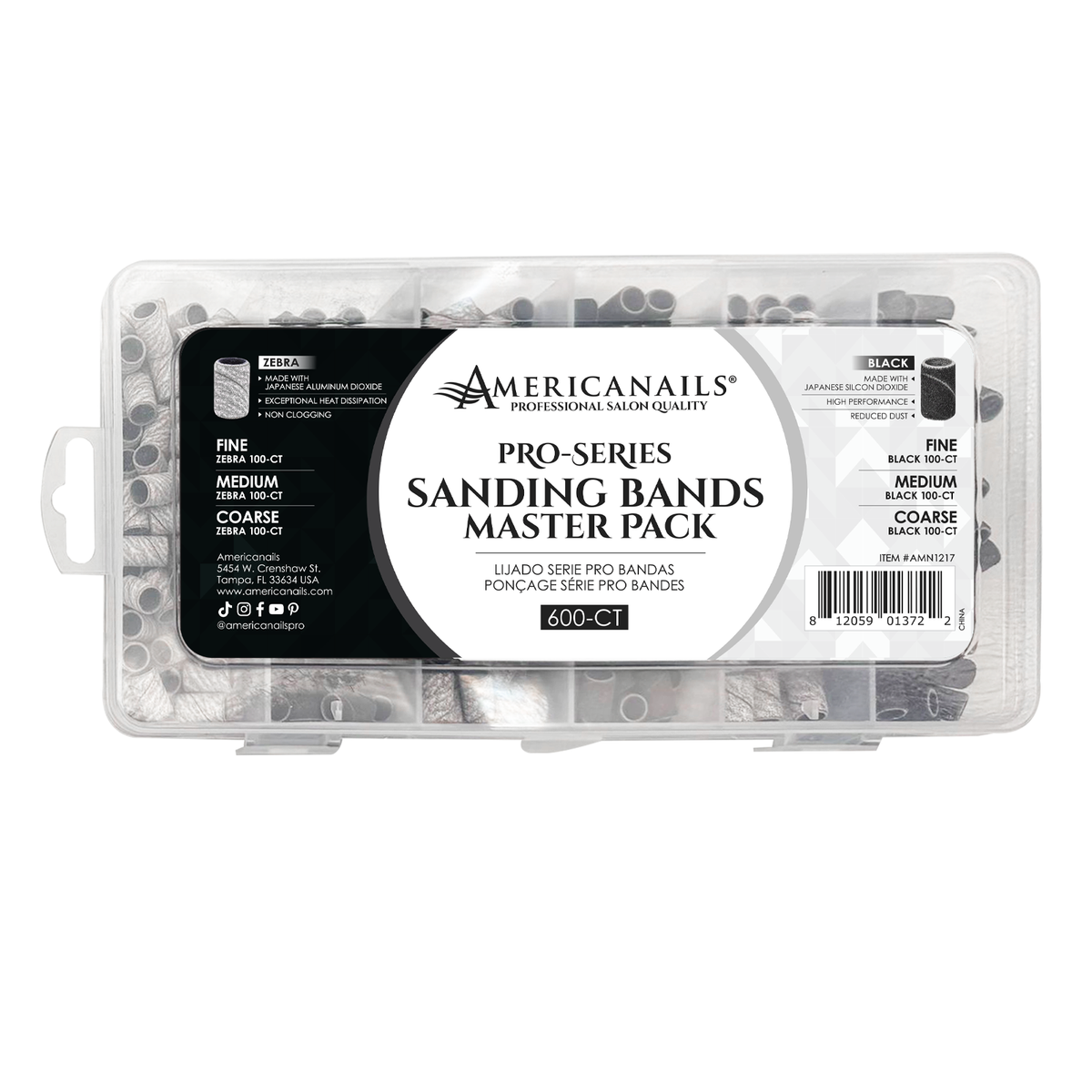 Americanails Pro-Series Sanding Bands Master Pack 600ct