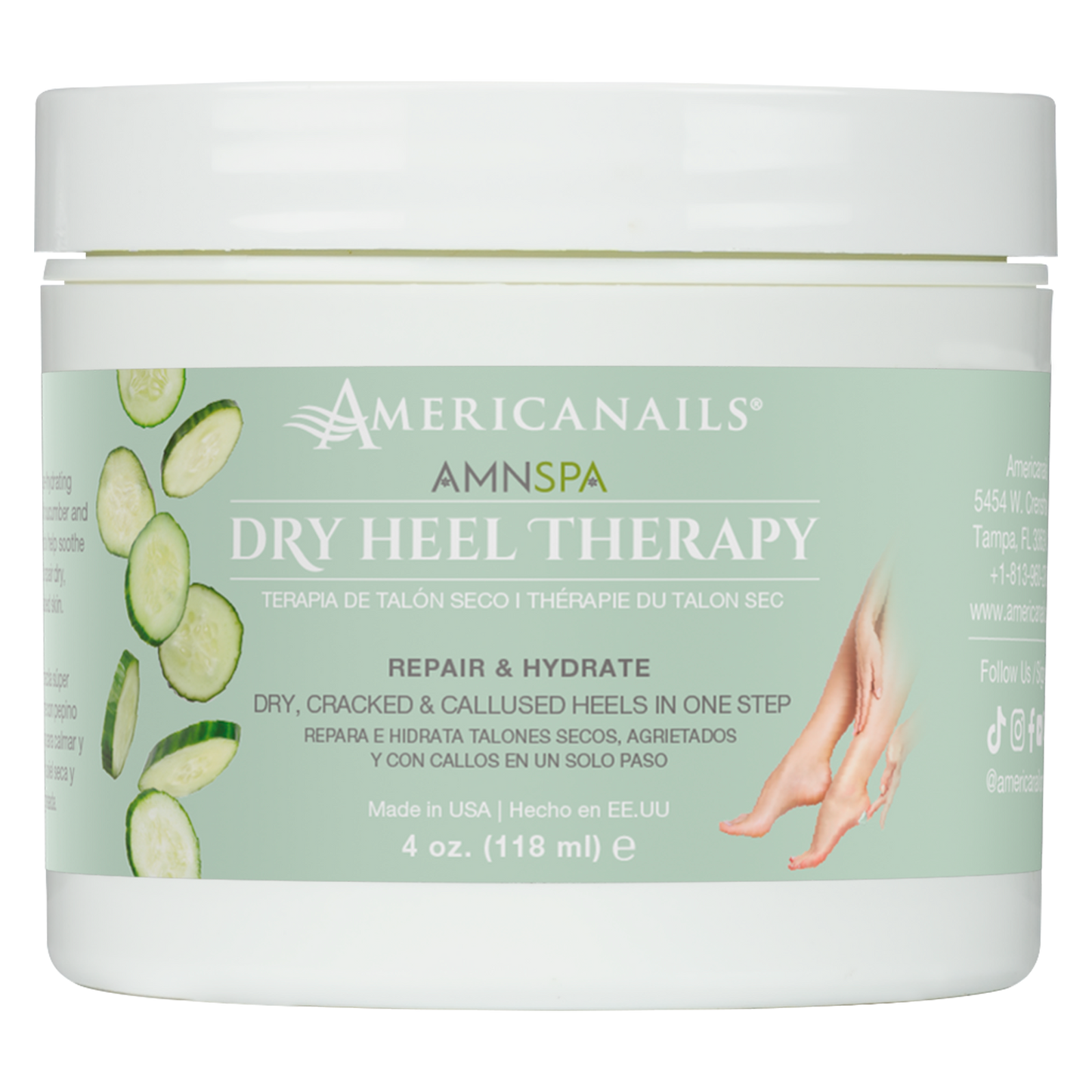 Americanails AMN SPA Terapia para talones secos 4 oz