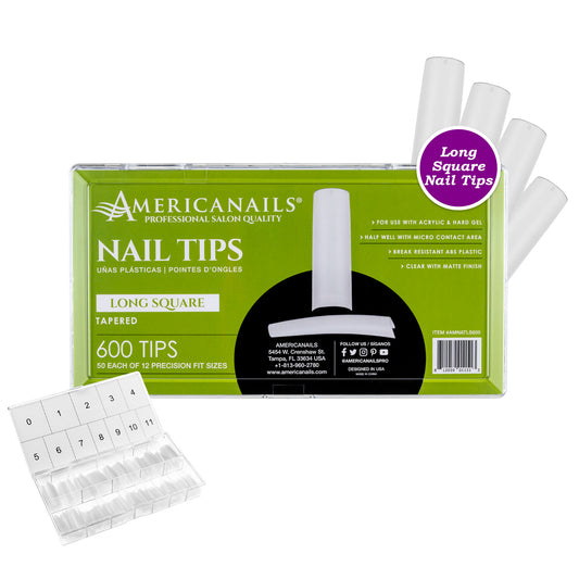 Americanails Nail Tips | Long Square 600ct