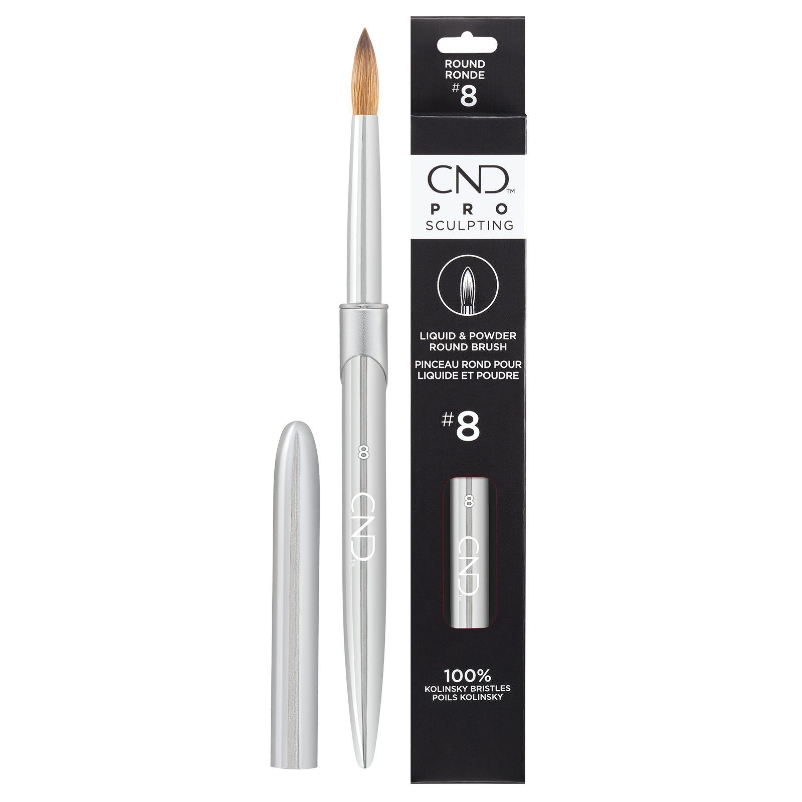 CND Pro Sculpting L&P Brush #8 – Premier Nail Source