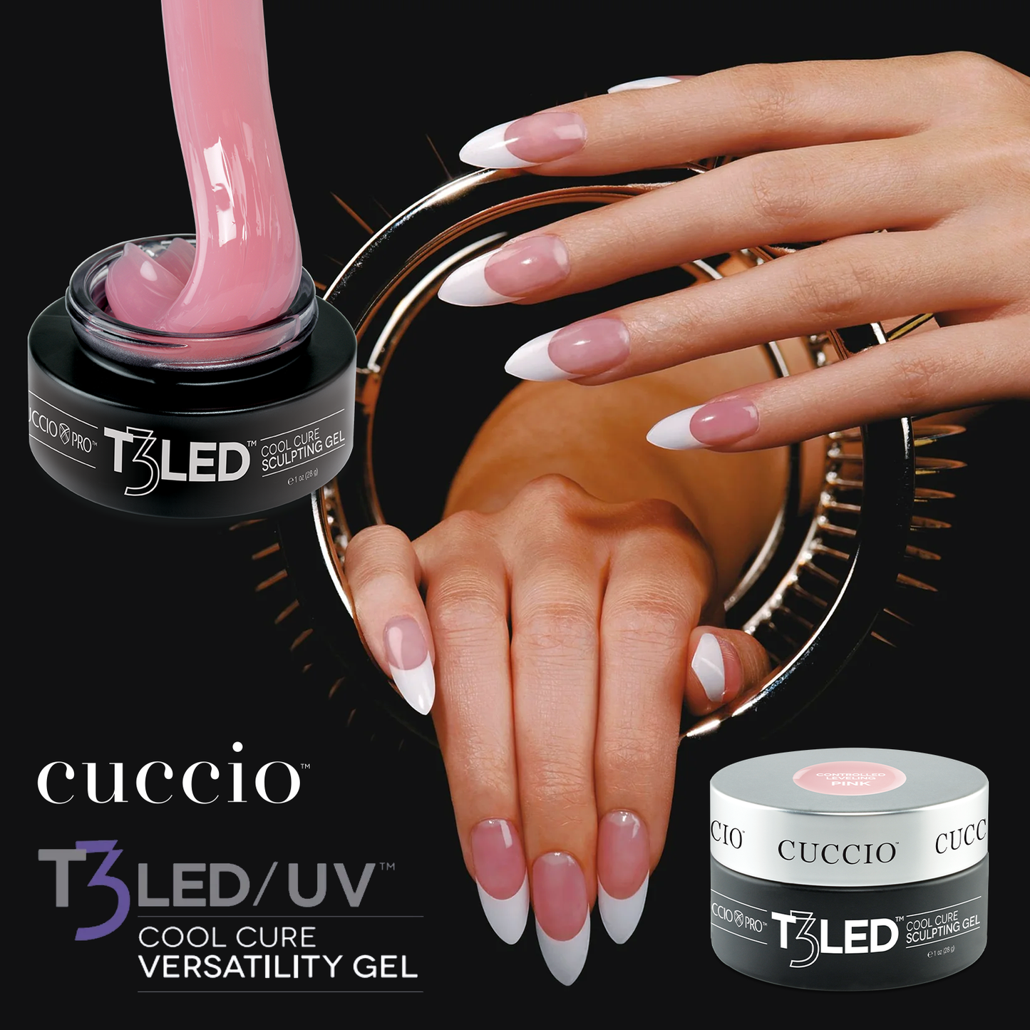 Cuccio T3 LED Controlled Leveling Gel | Pink 1oz