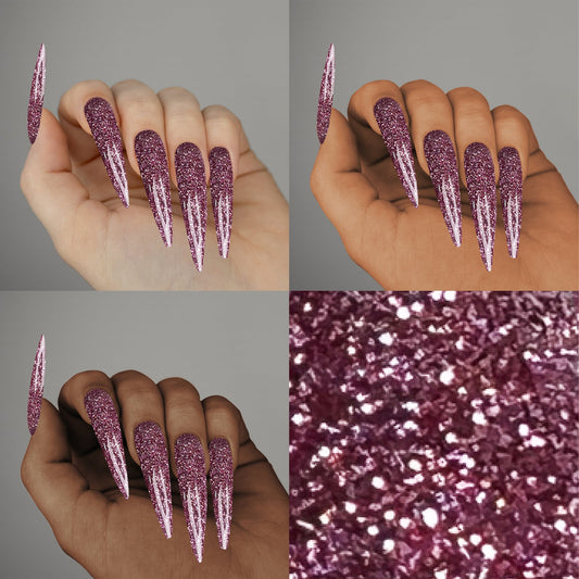Americanails Colored Acrylic Powder | Pink Glitter 2oz