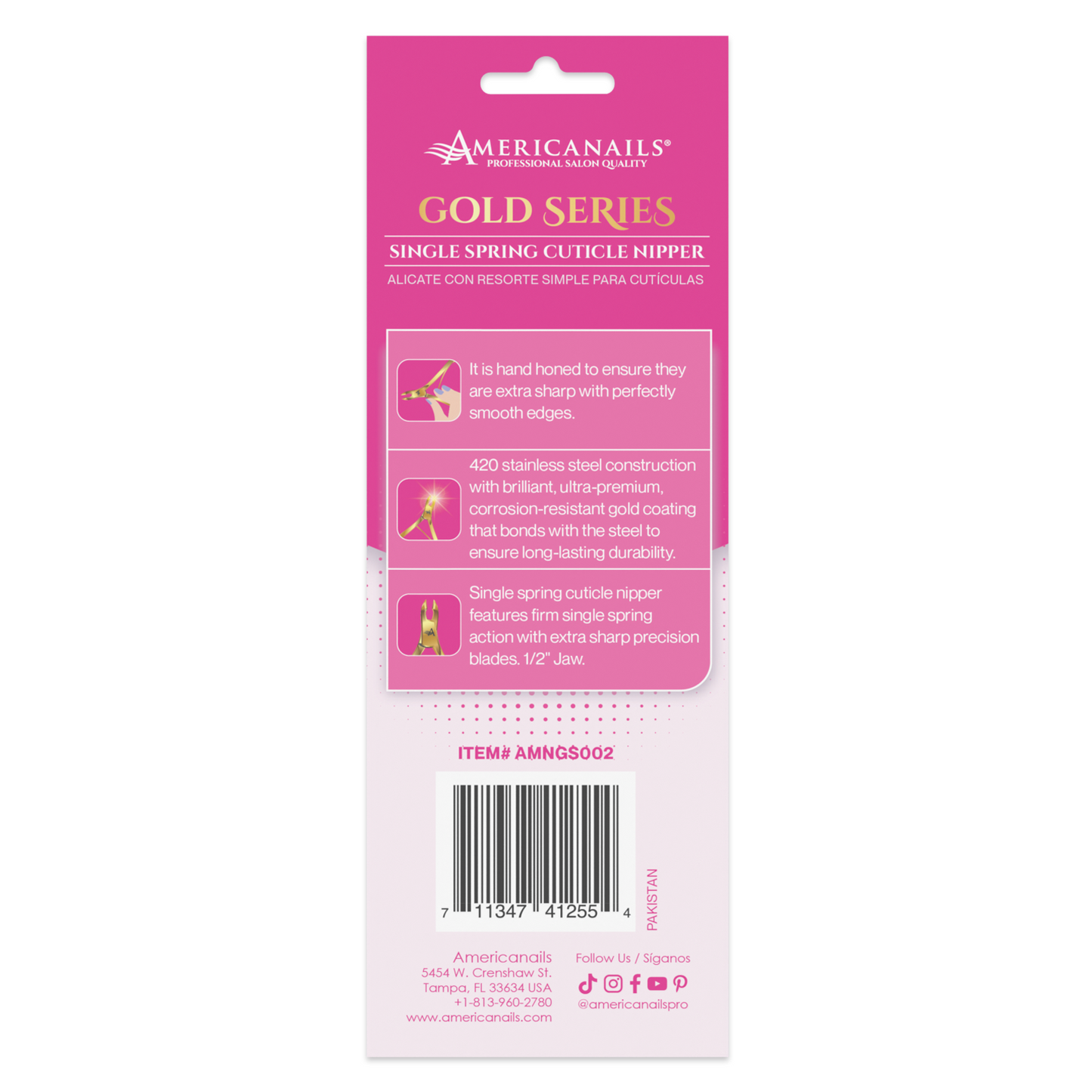 Americanails Gold Series Single Spring Nipper