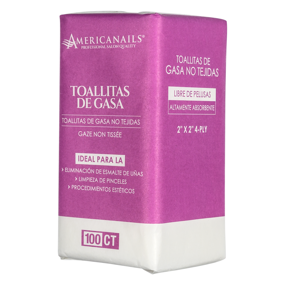 Toallitas de gasa EZ Americanails 100 unidades