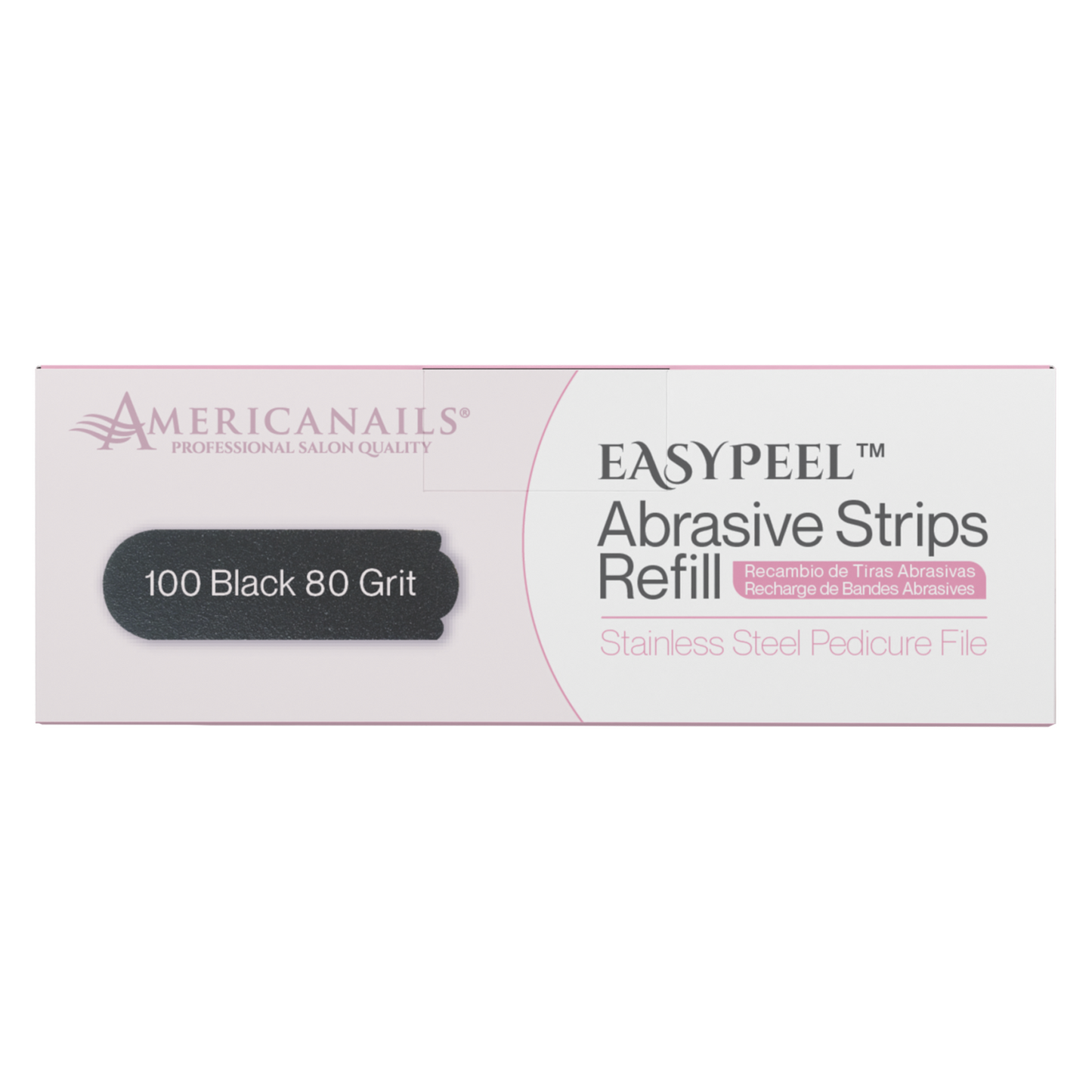 Americanails EasyPeel Pedicure Abrasive Strip | Black 80 Grit 100ct