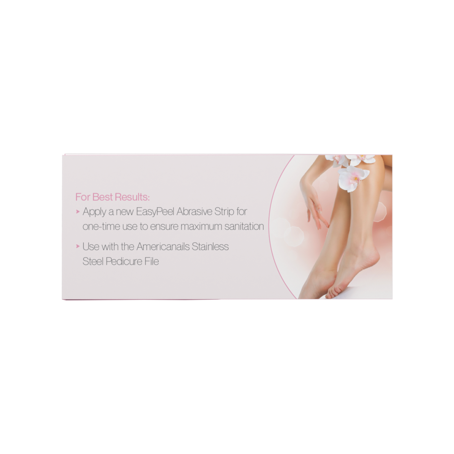 Americanails EasyPeel Pedicure Abrasive Strip | Black 80 Grit 100ct