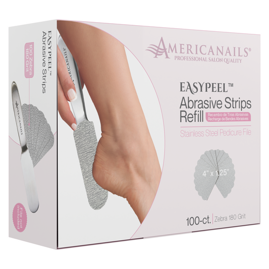 Americanails EasyPeel Pedicure Abrasive Strip | Zebra 180 Grit 100ct