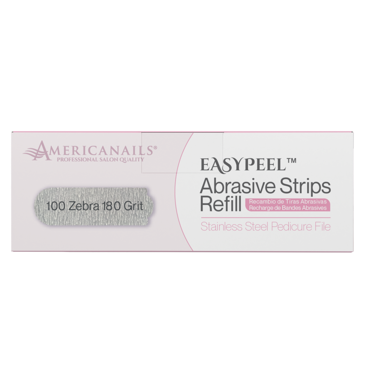 Americanails EasyPeel Pedicure Abrasive Strip | Zebra 180 Grit 100ct