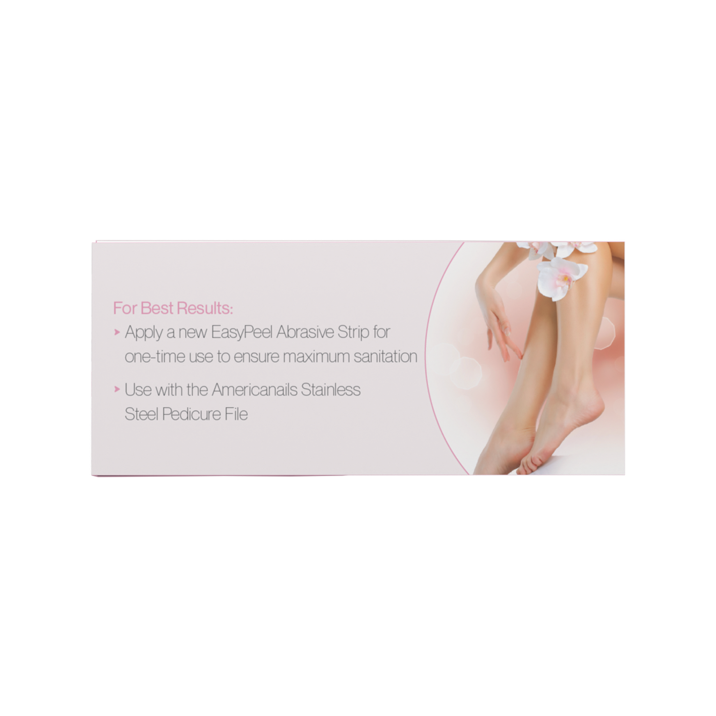 Americanails EasyPeel Pedicure Abrasive Strip | Zebra 180 Grit 100ct