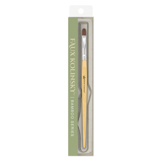 Americanails Faux Kolinsky Bamboo Series | Oval Gel Brush