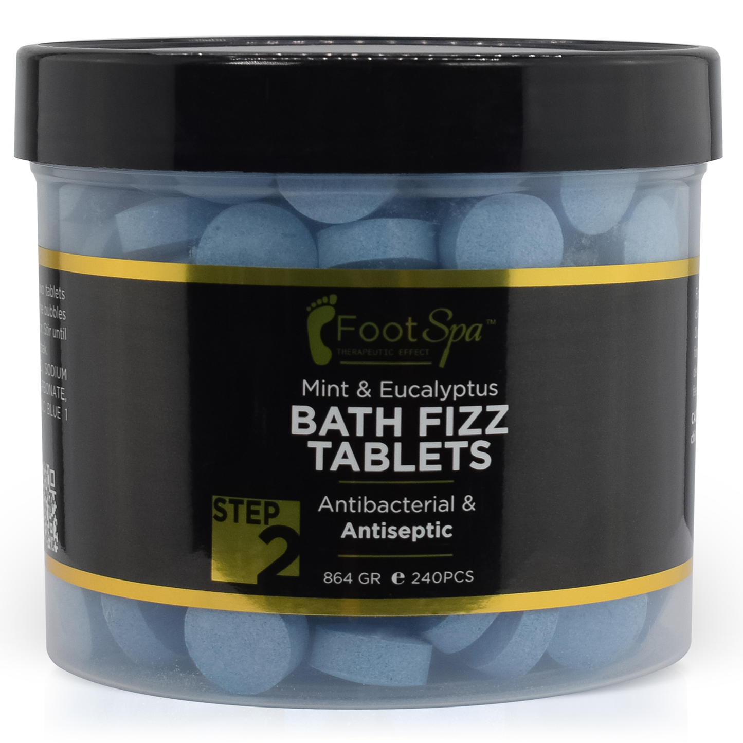 FootSpa Bath Fizz Tablets | Mint & Eucalyptus 240ct