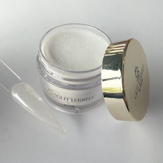 Glitterbels Acrylic Powder | Soft White Shimmer 1oz