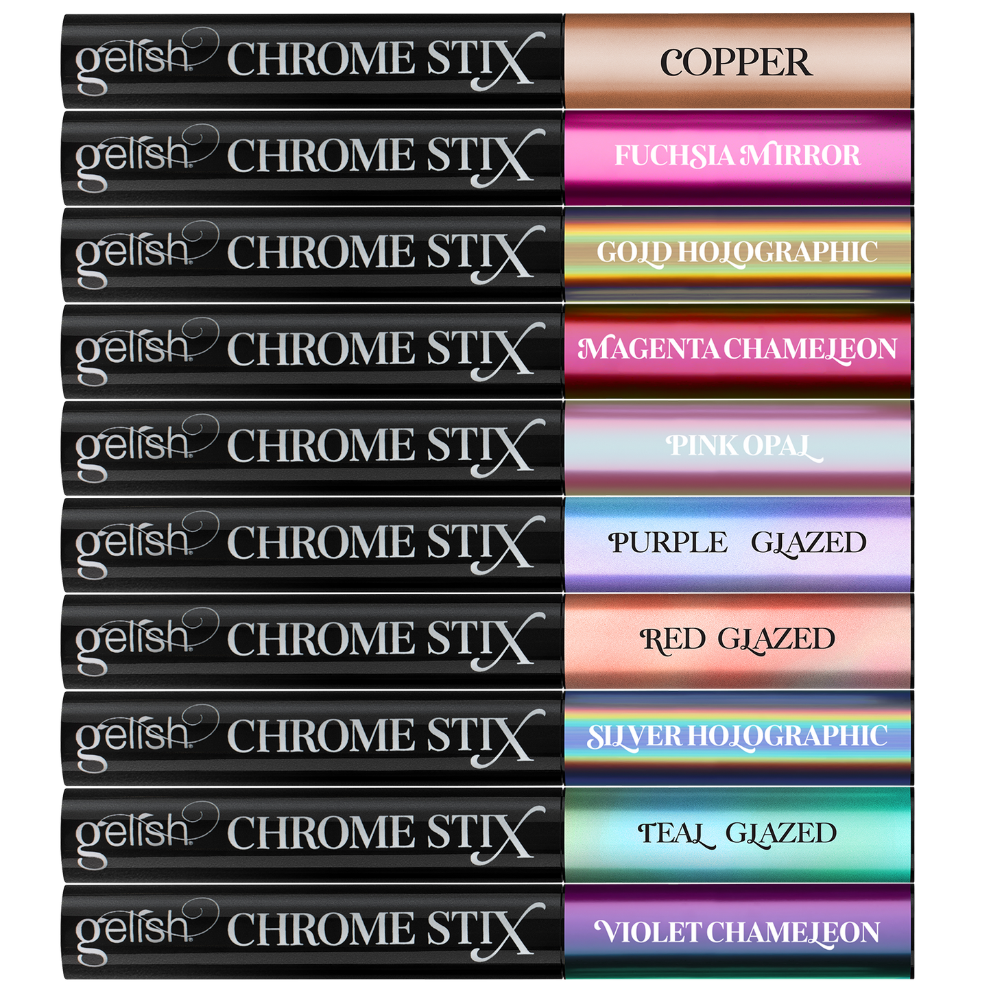 Gelish Chrome Stix | Silver Holographic