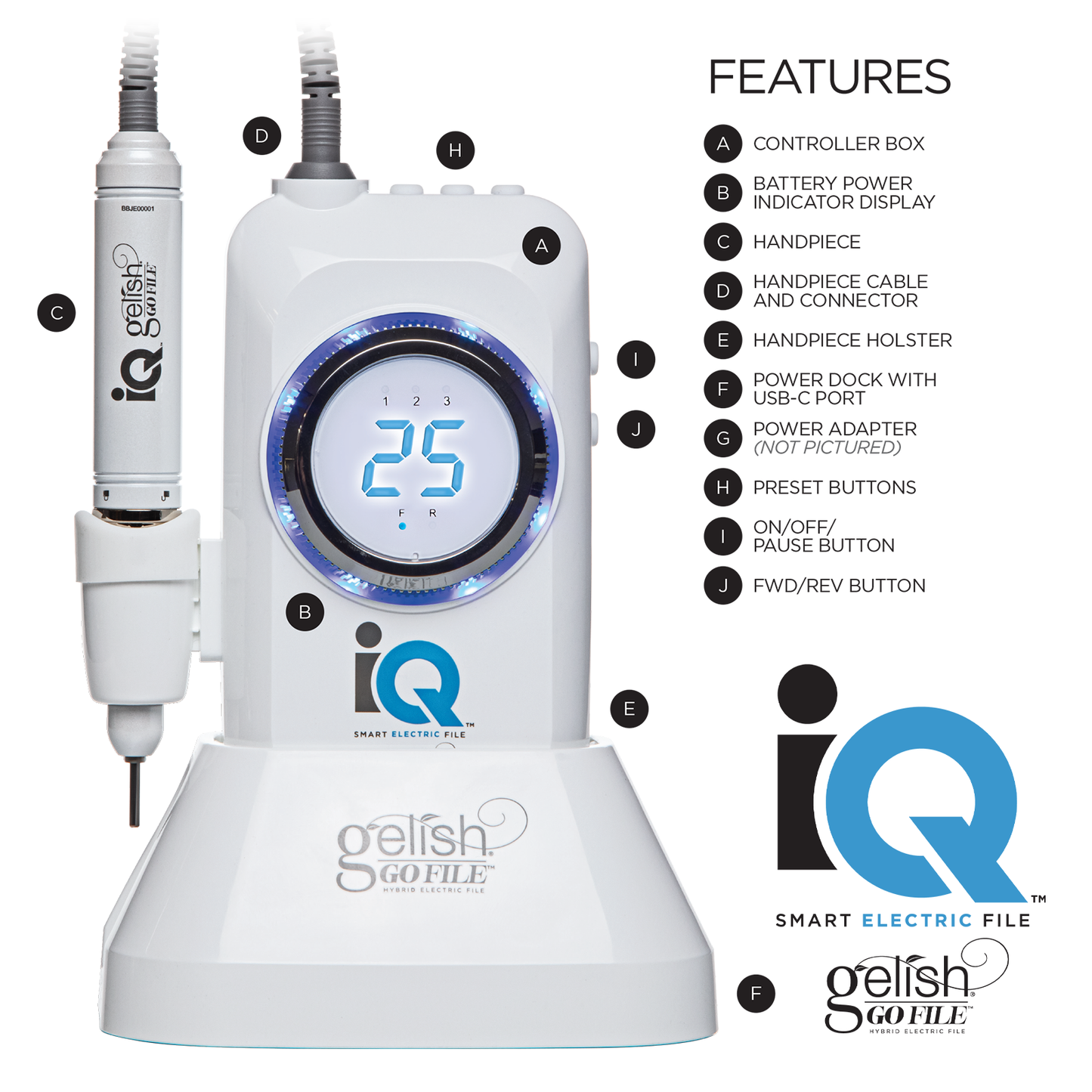 Gelish Go File IQ Hybrid Electric File