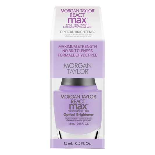 Morgan Taylor ReactMax | Optical Brightener Nail Strengthener + Extended Wear Base Coat .5oz