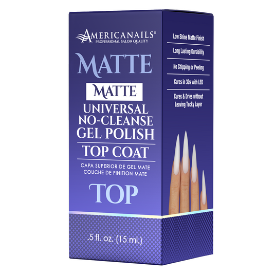 Capa superior de esmalte en gel sin limpieza Americanails | Acabado mate, 0.5 oz