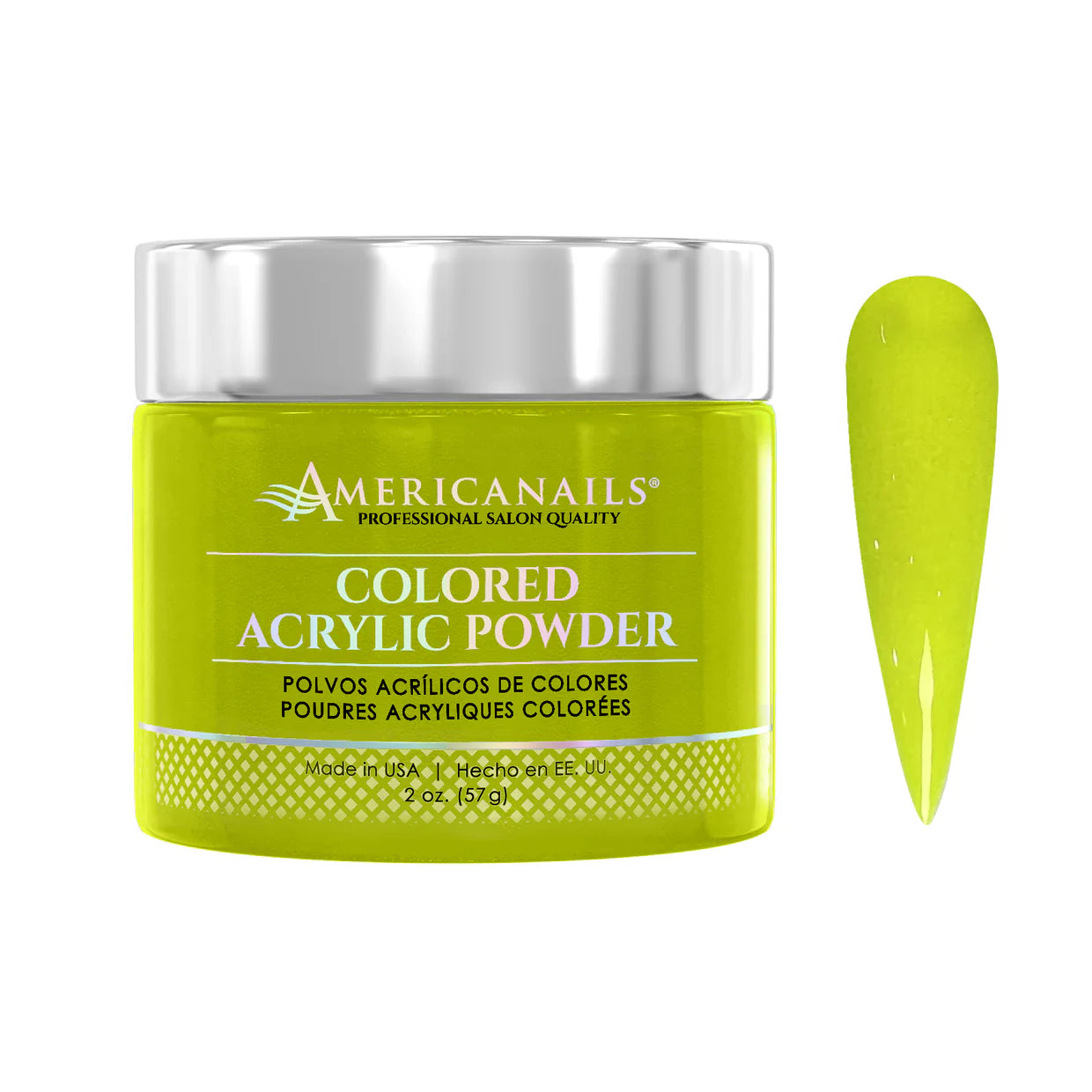 Americanails Colored Acrylic Powder | Neon Yellow 2oz