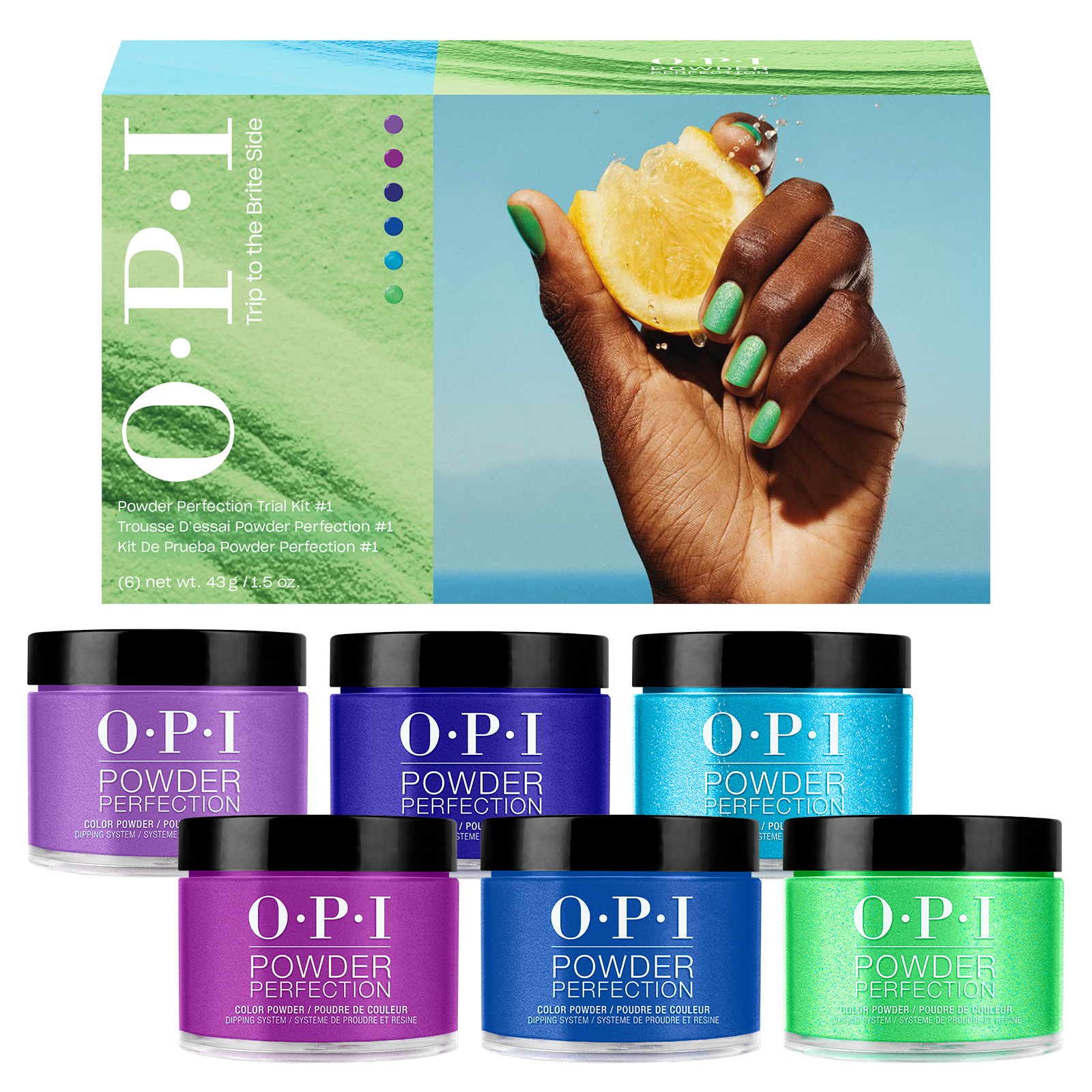 OPI Trip To The Brite Side Collection Powder Perfection Trial Kit