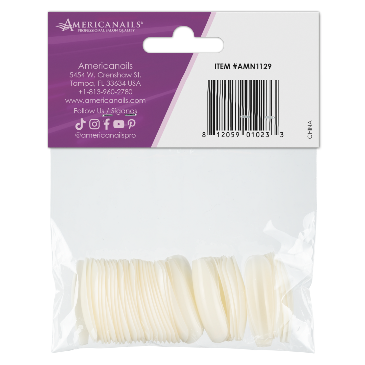 Americanails RealisTech Practice Finger Insertable Fingernails 50ct