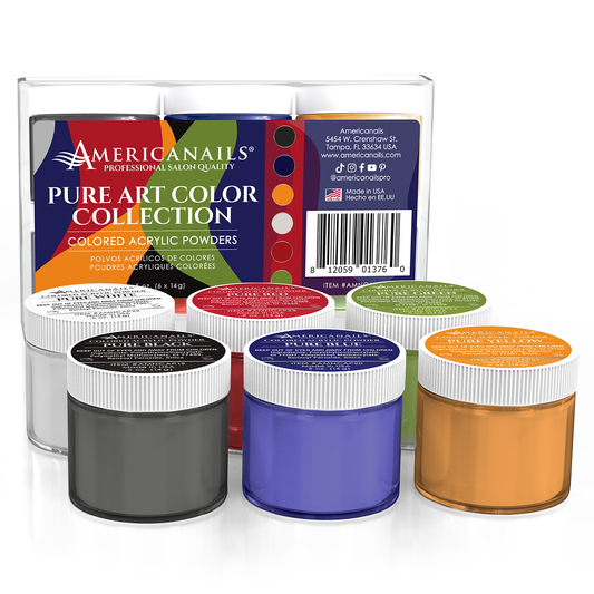 Americanails Colored Acrylic Powders | Pure Art Color Collection Kit