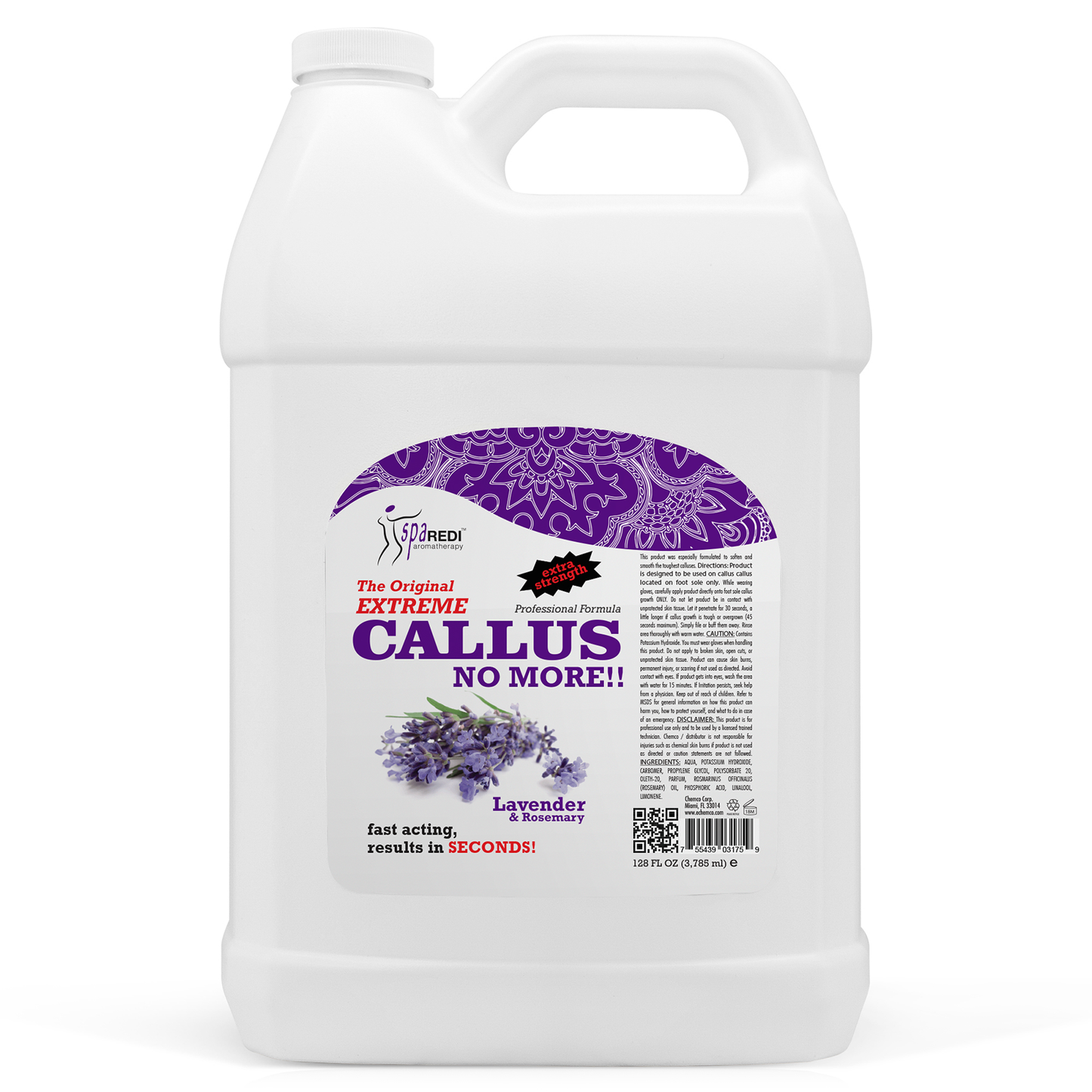 Spa Redi Callus Remover Gel | Lavender & Rosemary Gallon