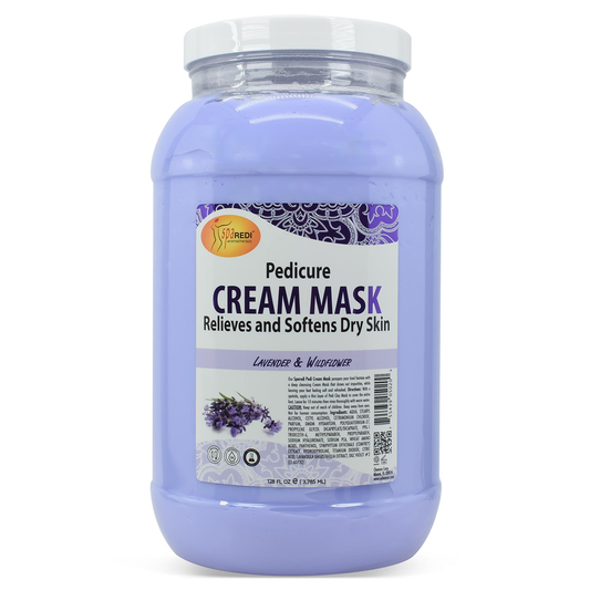 Spa Redi Pedi Cream Mask | Lavender & Wildflower Gallon Case (4 Pack)