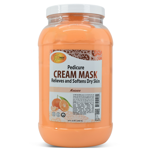Spa Redi Pedi Cream Mask |  Mandarin Orange Gallon Case (4 Pack)