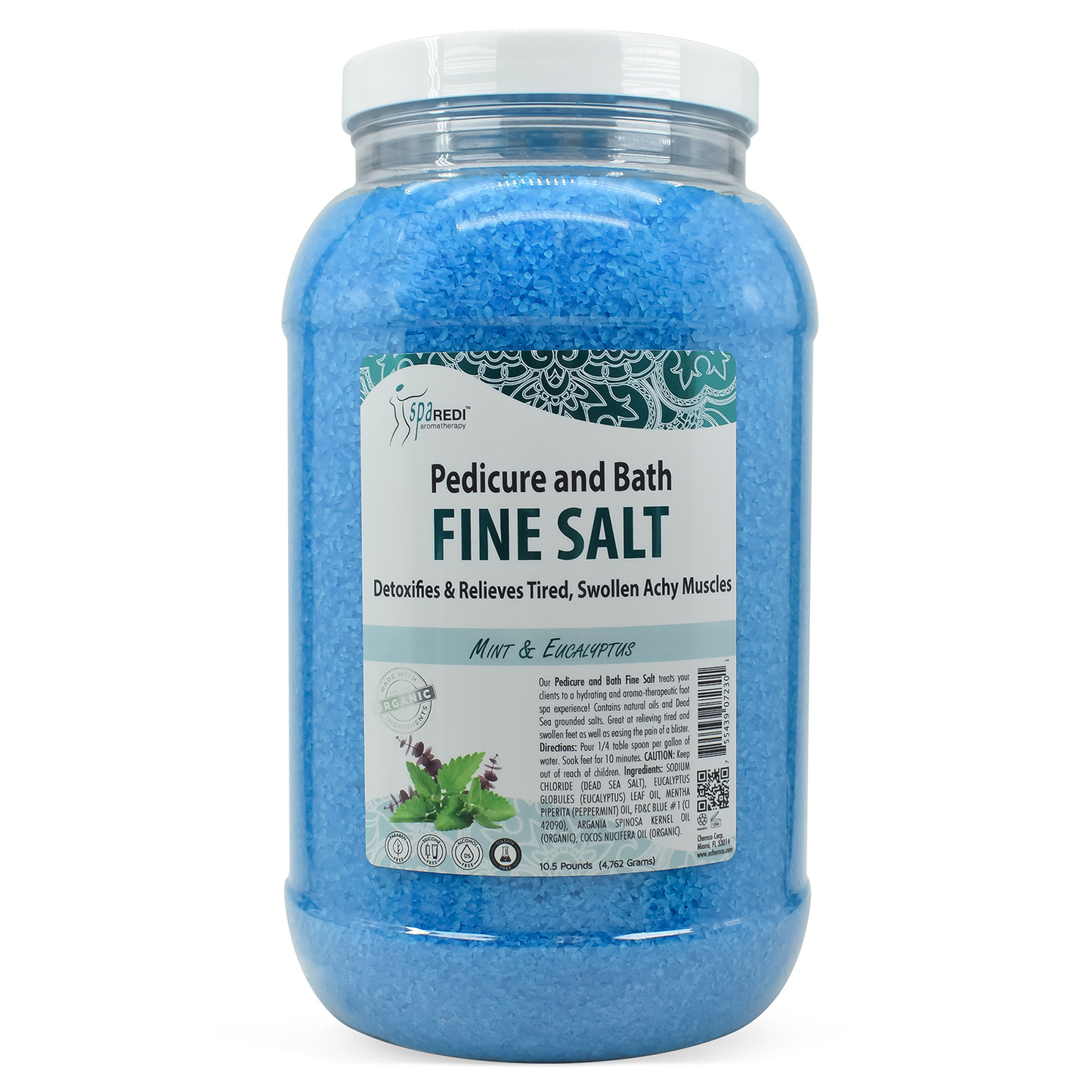 Spa Redi Pedi Bath Salt | Mint & Eucalyptus Gallon