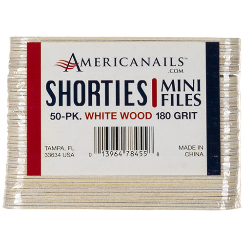 Americanails Shorties Mini Tabla de Madera Blanca 50uds