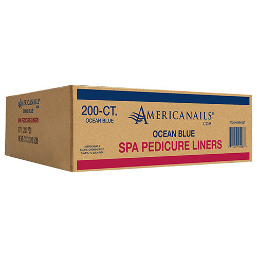 Americanails Spa Pedicure Liner | Ocean Blue 200ct