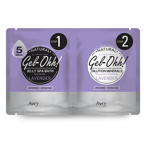 AvryBeauty Gel-Ohh! Jelly Spa Pedi Bath | Lavender Case (30 Pack)