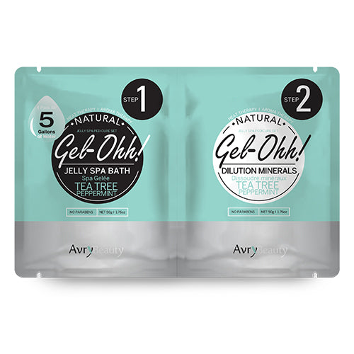 AvryBeauty Gel-Ohh! Jelly Spa Pedi Bath | Tea Tree & Peppermint Case (30 Pack)