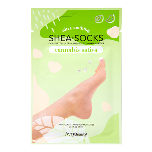 AvryBeauty Waterless Pedicure Shea Butter Socks | Cannabis Sativa 1pr