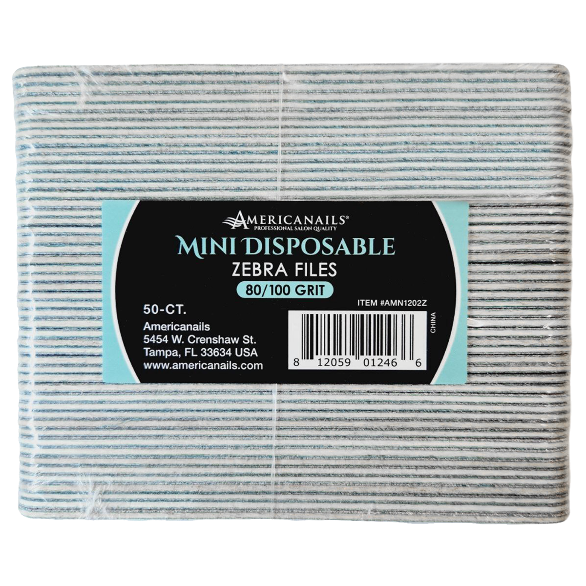 Limas desechables Mini Zebra de Americanails | Grano 80/100 (5000 unidades)