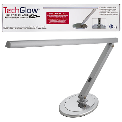 Americanails TechGlow LED Table Lamp + USB Phone Charger
