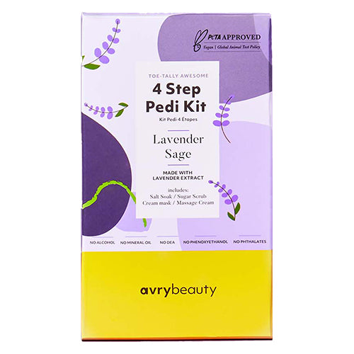 AvryBeauty 4 Step Pedi Kit | Lavender Sage Case (50 Pack)