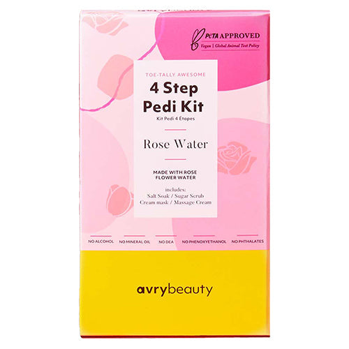 AvryBeauty 4 Step Pedi Kit | Rose Water Case (50 Pack)