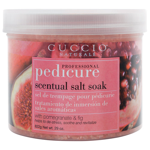Cuccio Pedicure Scentual Salt Soak | Pomegranate & Fig 29oz