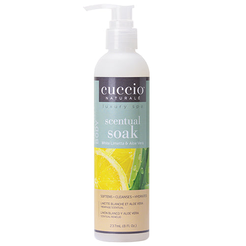 Cuccio Scentual Soak | White Limetta & Aloe Vera 8oz