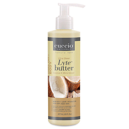 Cuccio Lyte Body Butter | Coconut & White Ginger 8oz