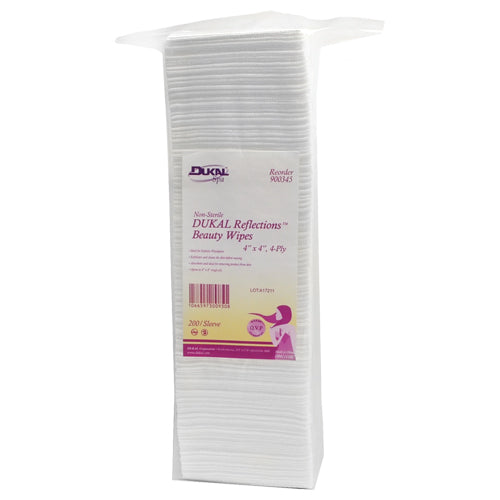 Dukal Spa 4" x 4" Beauty Wipes 200ct