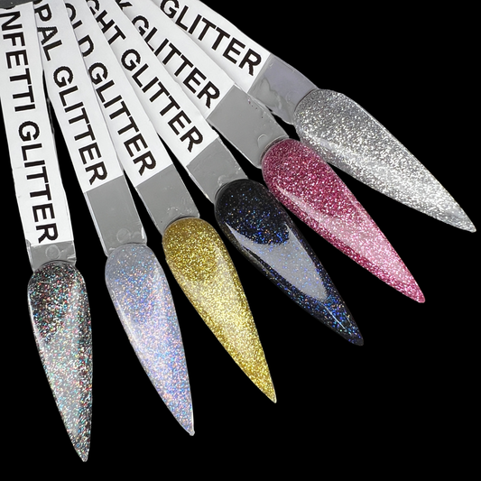 Americanails Colored Acrylic Powders | Grand Glitter Collection Kit