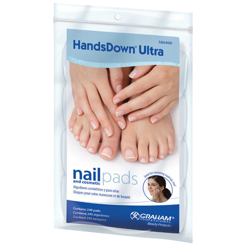 Graham Handsdown Ultra Nail & Cosmetic Pads 240ct