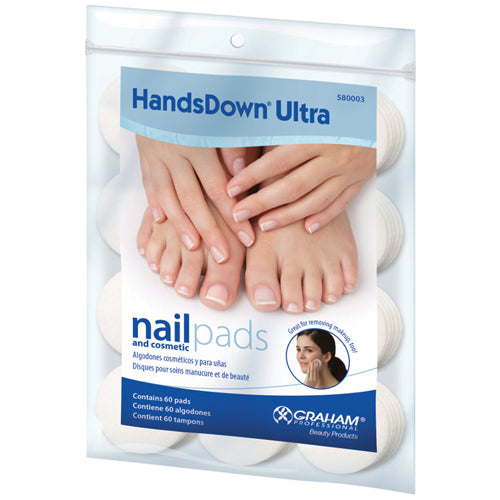Graham Handsdown Ultra Nail & Cosmetic Pads 60ct
