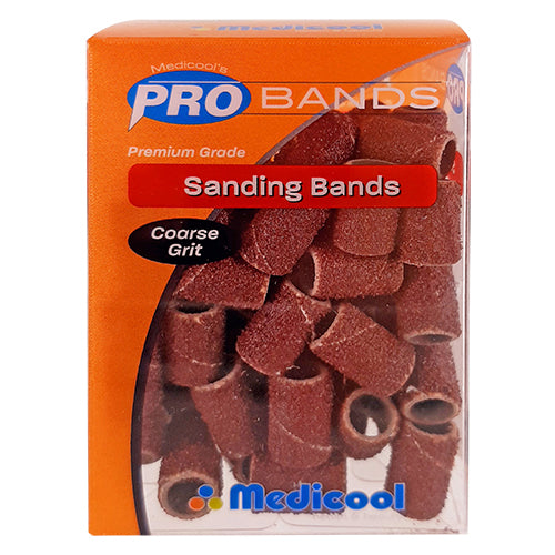 Medicool Pro Brown Sanding Bands | Coarse 100ct