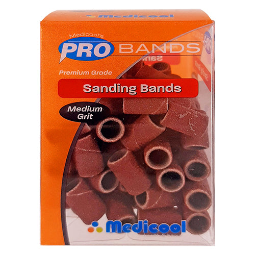 Medicool Pro Brown Sanding Bands | Medium 100ct