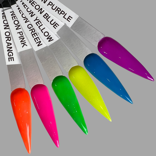 Americanails Colored Acrylic Powders | Neon Pop Collection Kit