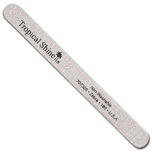 Tropical Shine Straight Files Individual Zebra 180/180 Grit 12ct